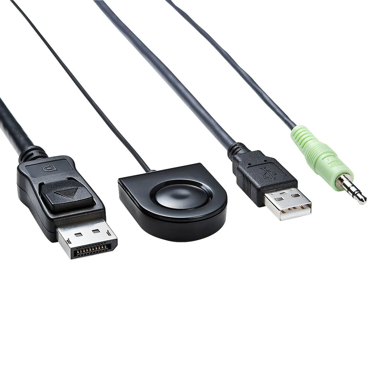 DisplayPort compatible KVM switch with remote control (2:1) SW-KVM2WDPU