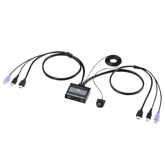 HDMI-compatible KVM switch with remote control (2:1) SW-KVM2WHU