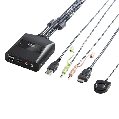 4K compatible HDMI PC switch (no emulation, with remote control) SW-KVM2WHUUS