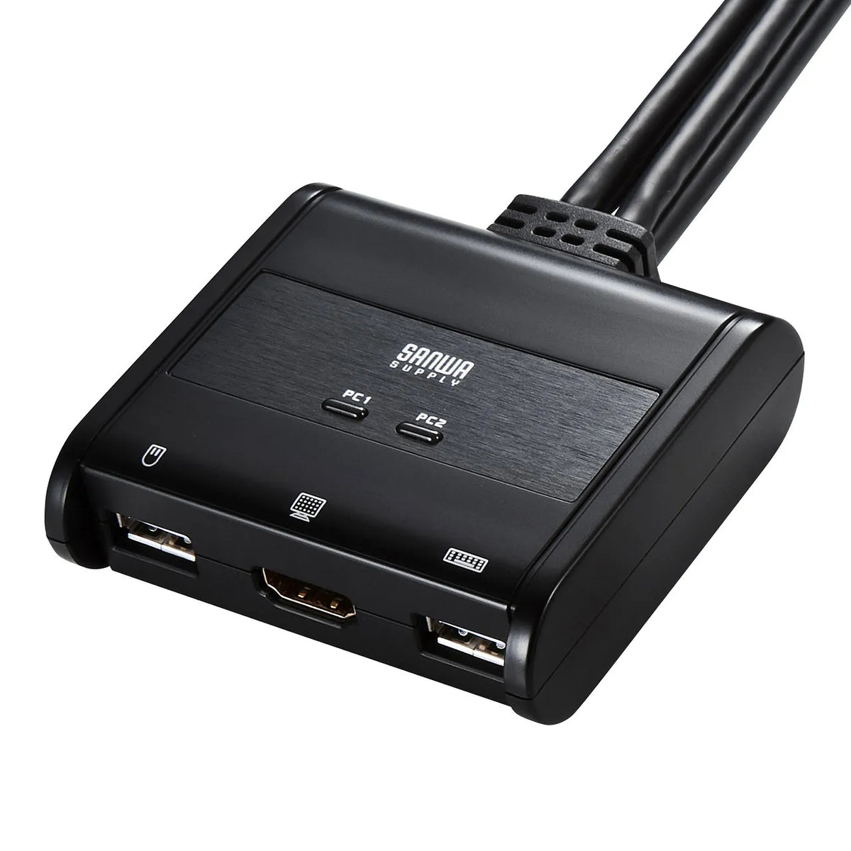 HDMI対応手元スイッチ付きパソコン自動切替器(2:1) SW-KVM2WHU