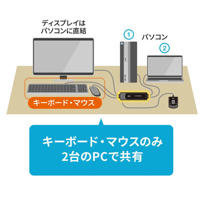 Automatic PC switch with remote control (2:1) SW-KVM2WVUN2