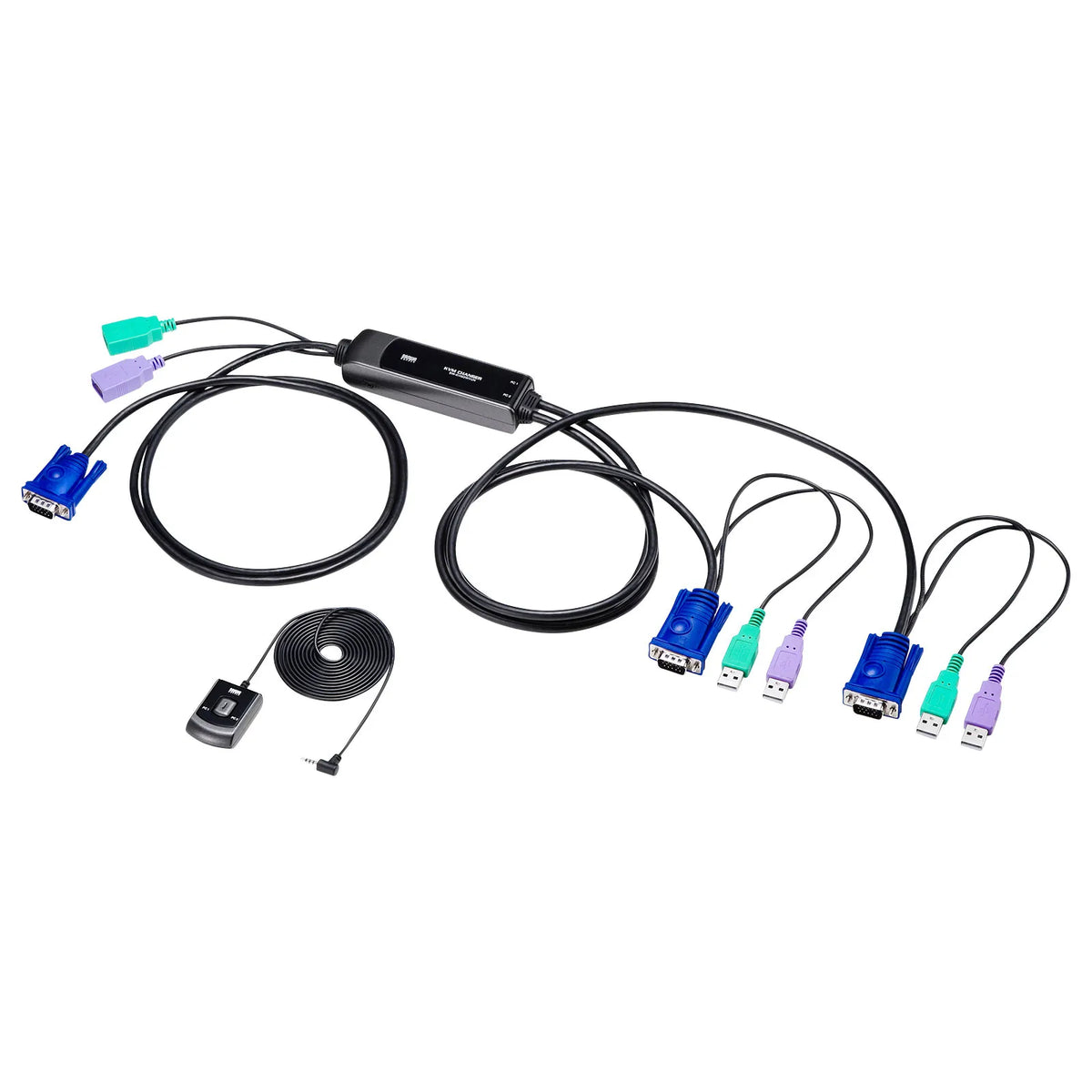 Automatic PC switch with remote control (2:1) SW-KVM2WVUN2