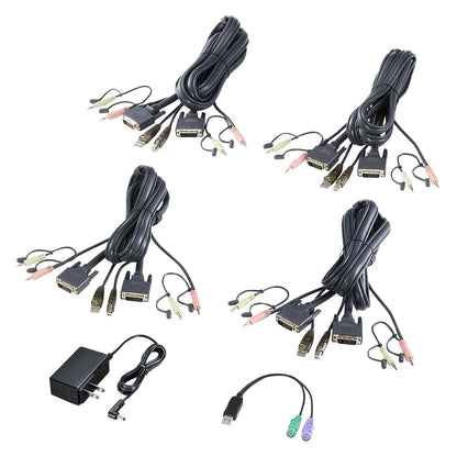 Dual-link DVI compatible automatic PC switch (4:1) SW-KVM4HDCN