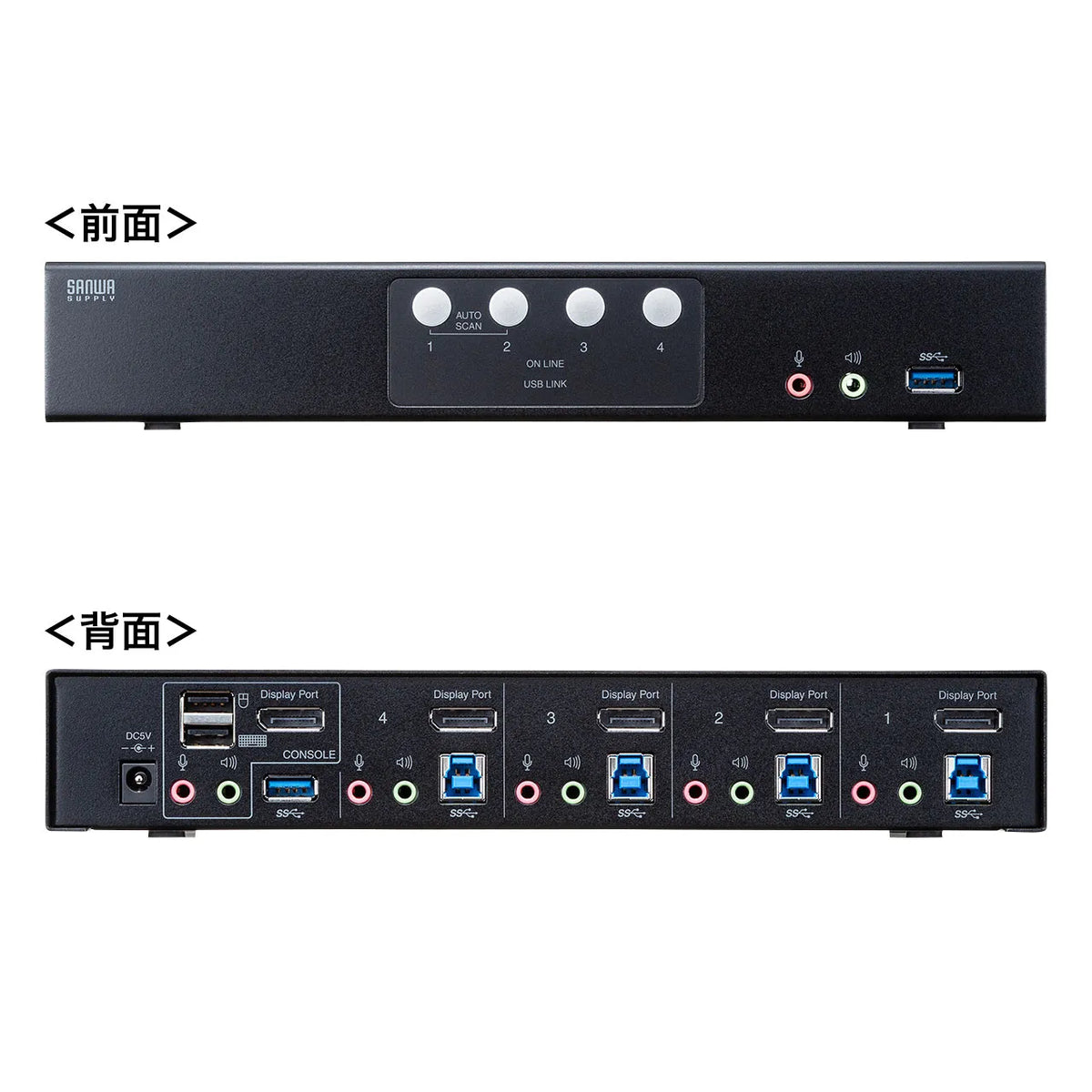 DisplayPort compatible KVM switch (4:1) SW-KVM4HDPU
