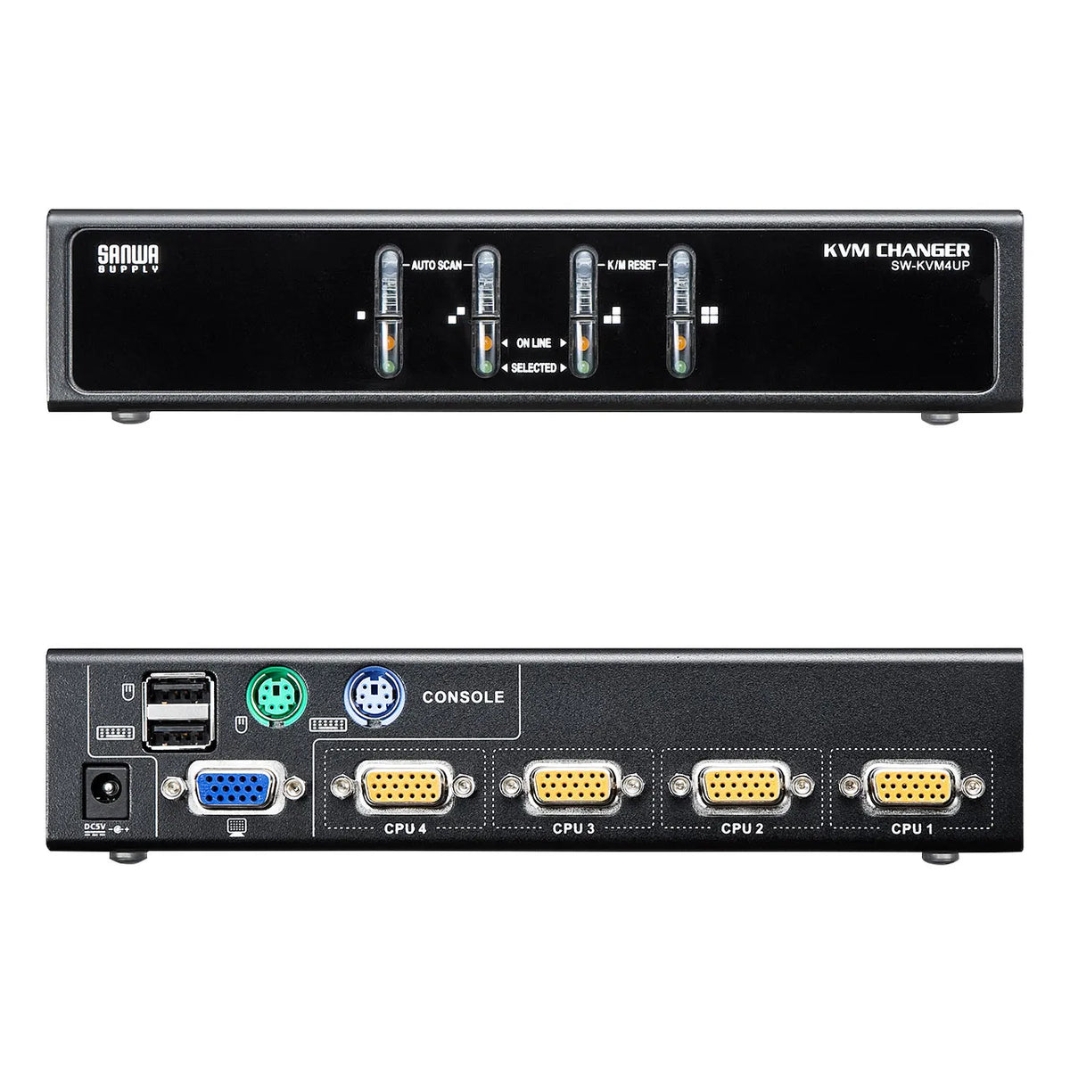 PS/2 and USB compatible automatic PC switch (4:1) SW-KVM4UP