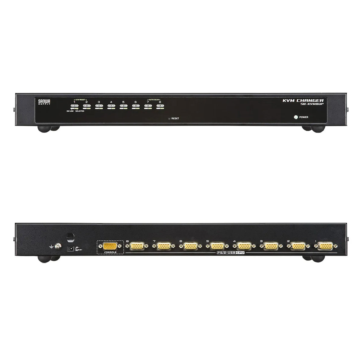 PS/2 and USB compatible automatic PC switch (8:1) SW-KVM8UP
