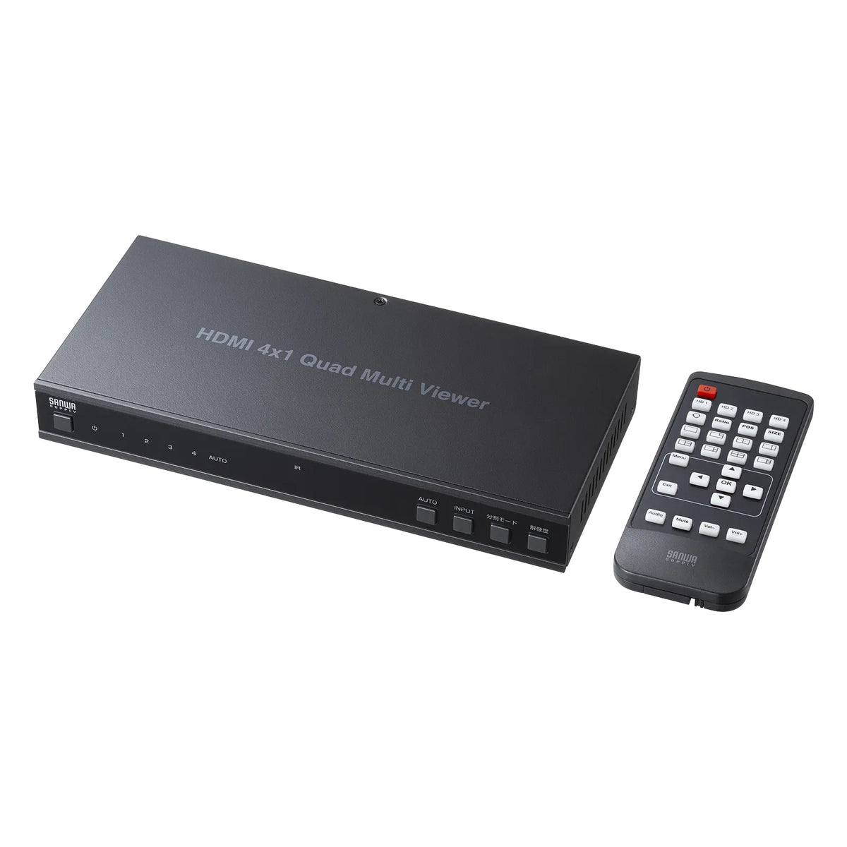 4入力1出力HDMI画面分割切替器(4K/60Hz対応) SW-PHD41MTV
