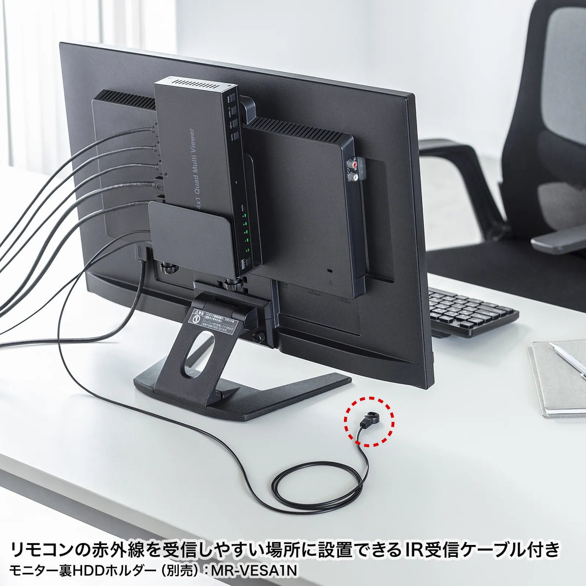 4入力1出力HDMI画面分割切替器(4K/60Hz対応) SW-PHD41MTV