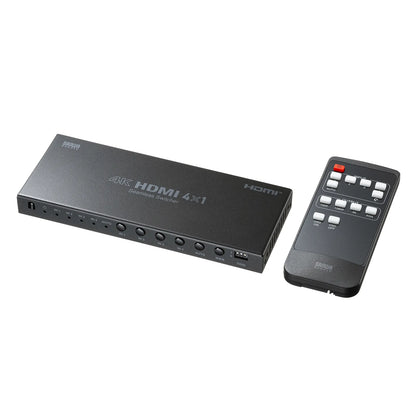 4-input 1-output HDMI switch (4K compatible/seamless switching/with remote control) SW-UHD41RSL