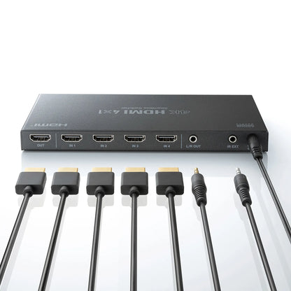 4-input 1-output HDMI switch (4K compatible/seamless switching/with remote control) SW-UHD41RSL