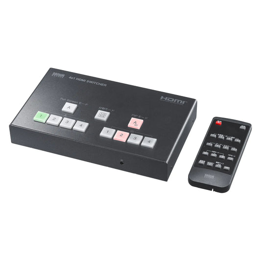 4-input, 1-output HDMI switcher (4K compatible/screen split/capture function) SW-UHD41UVC