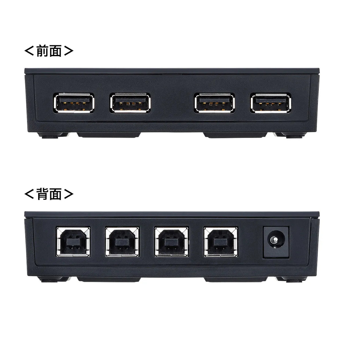 磁石付きUSB2.0手動切替器（ハブ付き・4回路） SW-US44HMG