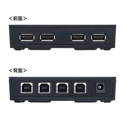 磁石付きUSB2.0手動切替器（ハブ付き・4回路） SW-US44HMG