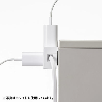 Power strip with 2-prong outlets, 10 sockets, strong neodymium magnets, and shutters. TAP-2210-1BK