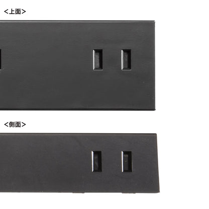 Power strip with 2-prong outlets, 10 sockets, strong neodymium magnets, and shutters. TAP-2210-1BK