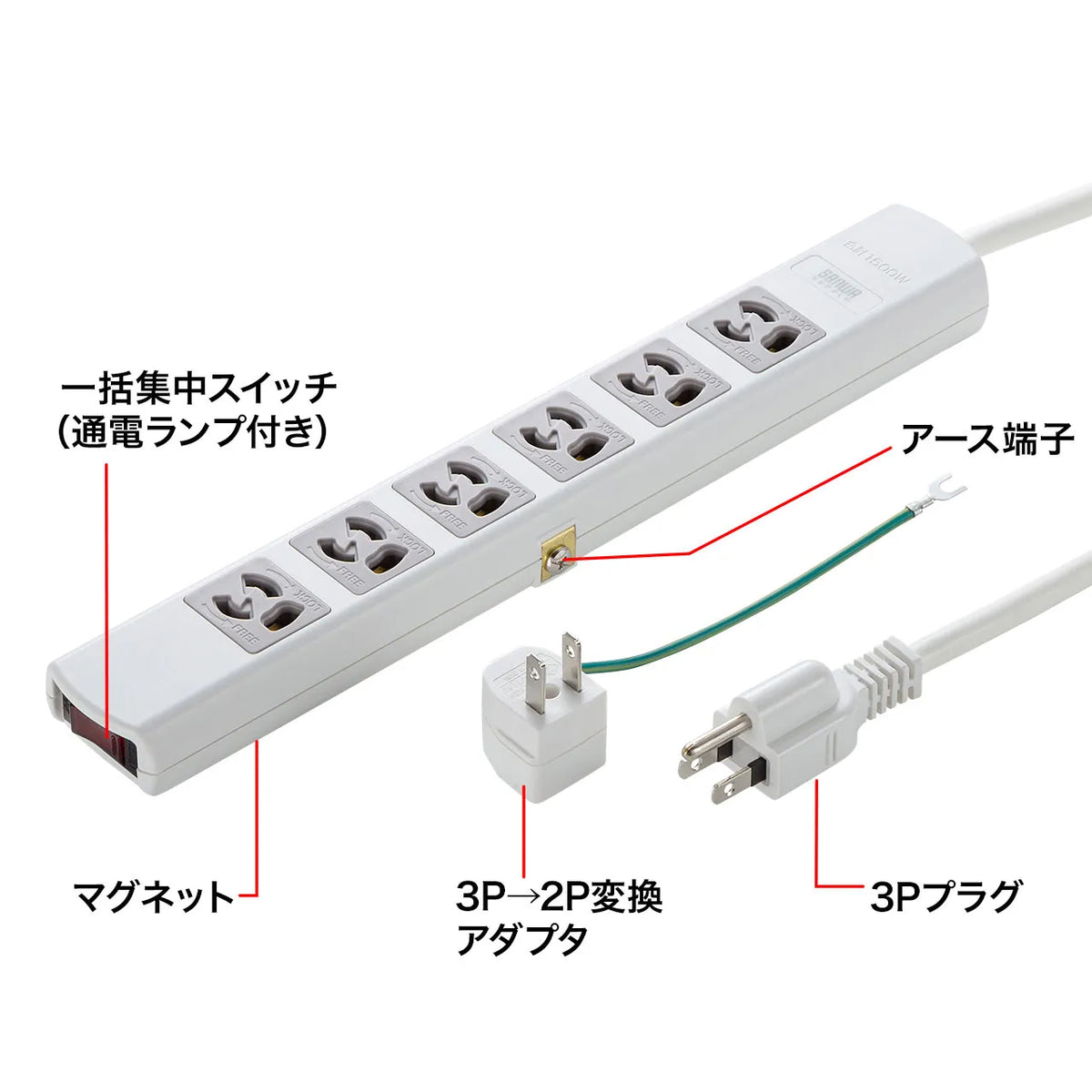 電源タップ TAP-36MG-3