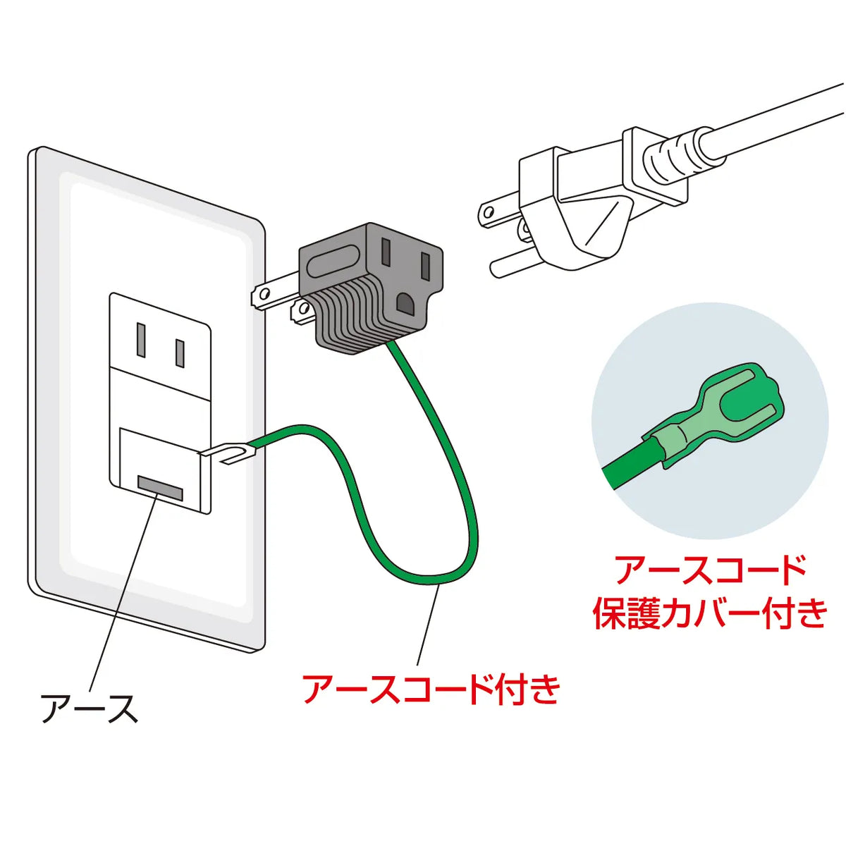 3-pin to 2-pin conversion adapter (black) TAP-AD1BKN