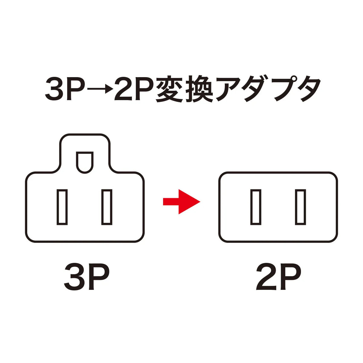 3-pin to 2-pin conversion adapter (black) TAP-AD1BKN