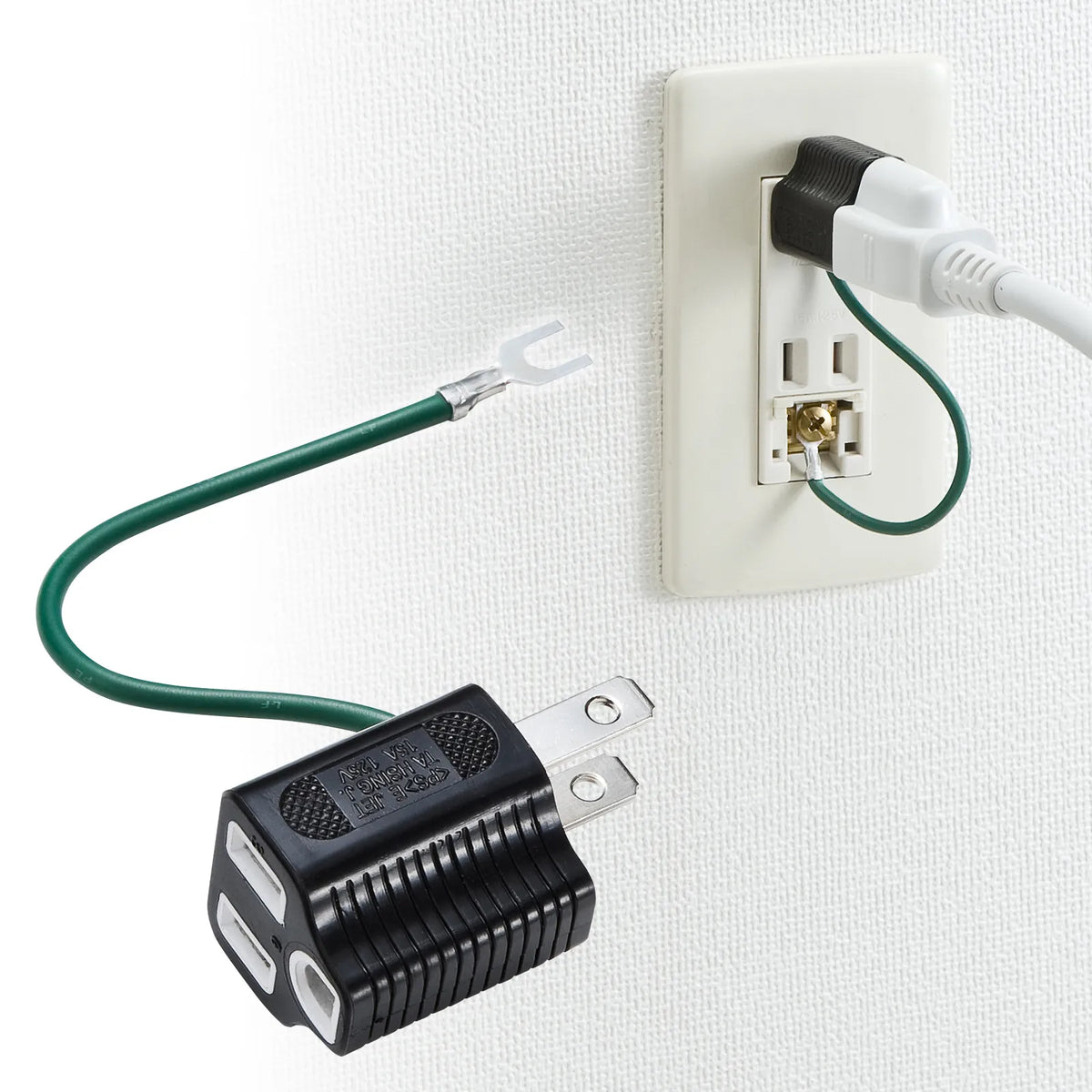 3P→2P変換アダプタ TAP-AD8BK
