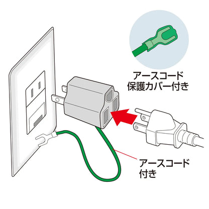 3P→2P変換アダプタ TAP-AD8GY