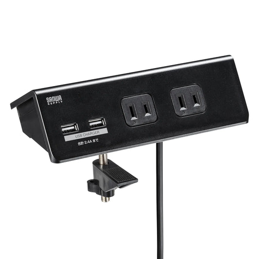 クランプ固定式タップ (ブラック色) TAP-B105U-3BKN