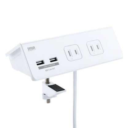 クランプ固定式タップ (ホワイト色) TAP-B105U-3WN
