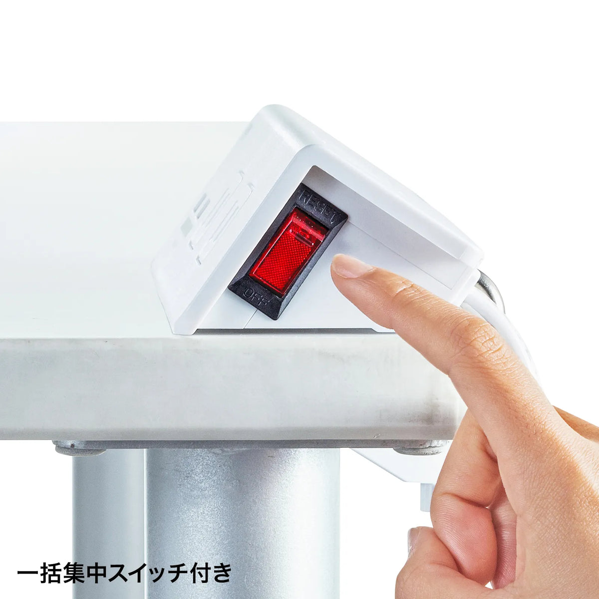 クランプ固定式タップ (ホワイト色) TAP-B105U-3WN