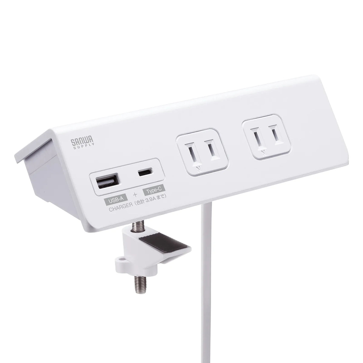 クランプ固定式タップ (ホワイト色) TAP-B105UC-3W