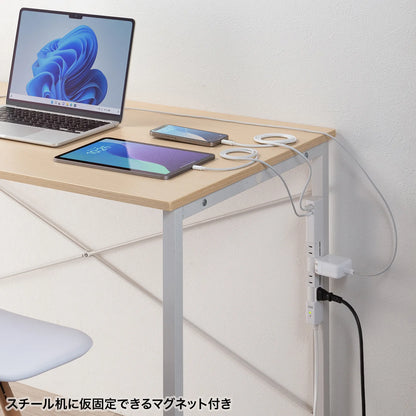 回転タップ（AC4個口＋Type-C＋USB-A・PD20W・ホワイト) TAP-B113UC-2W