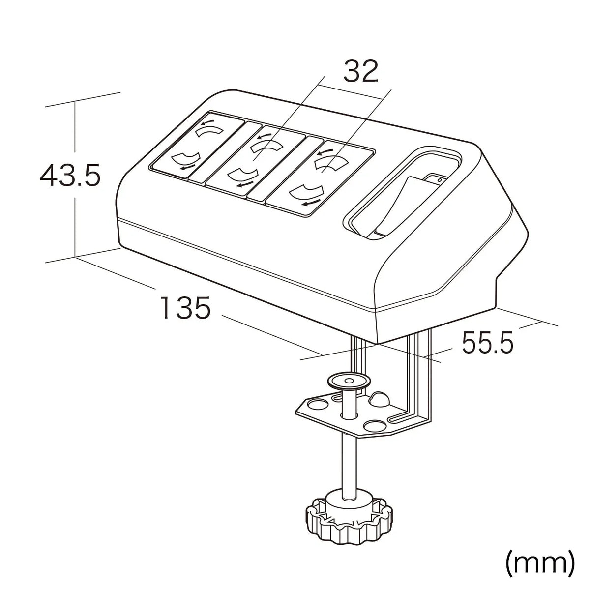 Convenient Power Strip (3 outlets, 2m) TAP-B25