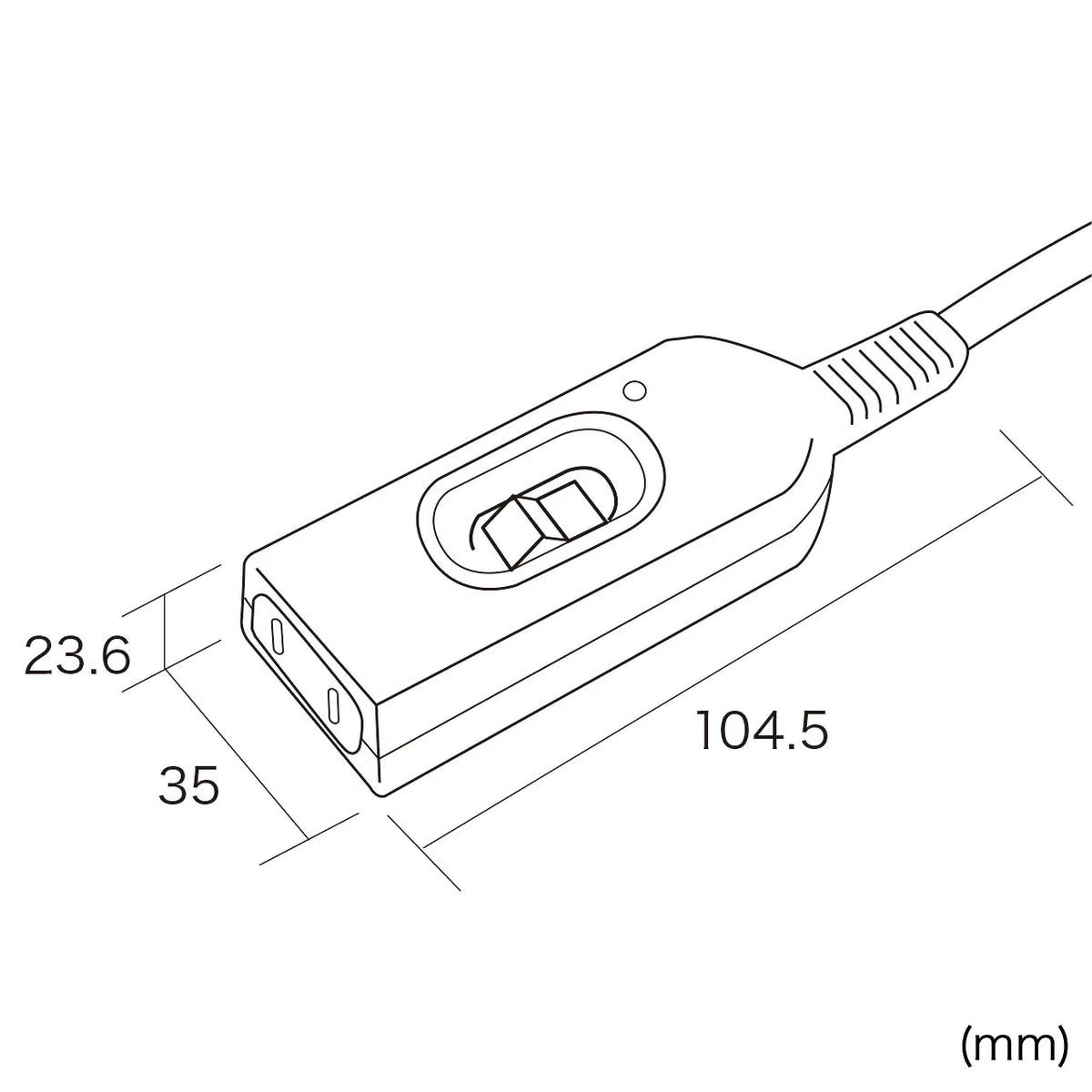 中間スイッチ付延長コード TAP-B7-1N