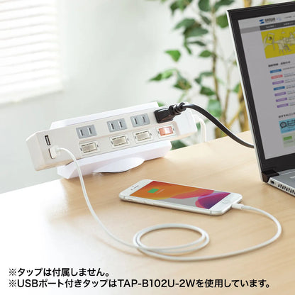 電源タップ、周辺機器用デスククランプ式回転型ホルダー TAP-CLAMP1