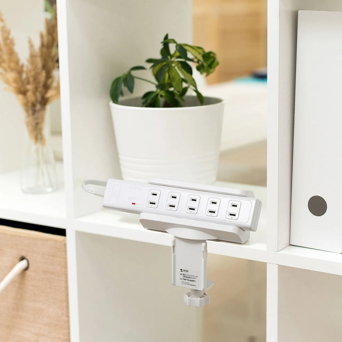 電源タップ、周辺機器用デスククランプ式回転型ホルダー TAP-CLAMP1