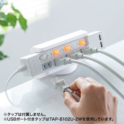 電源タップ、周辺機器用デスククランプ式回転型ホルダー TAP-CLAMP1
