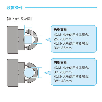 電源タップホルダー（支柱取付タイプ） TAP-CLAMP2BK