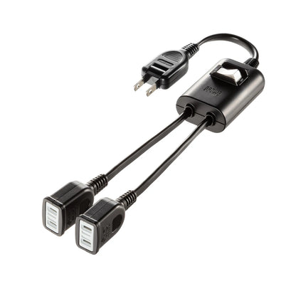 Power extension cord with centralized switch TAP-EX2SWBK