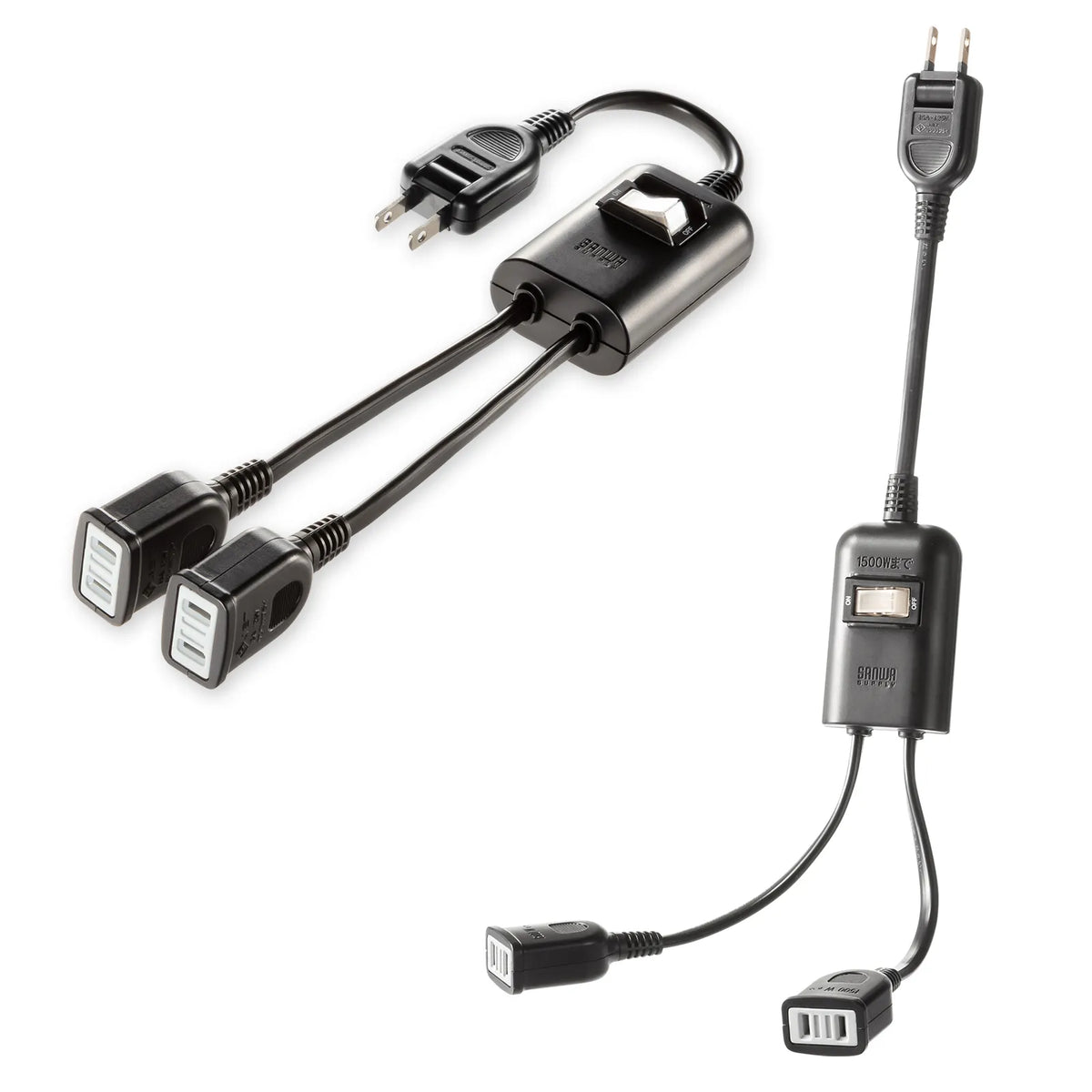 Power extension cord with centralized switch TAP-EX2SWBK