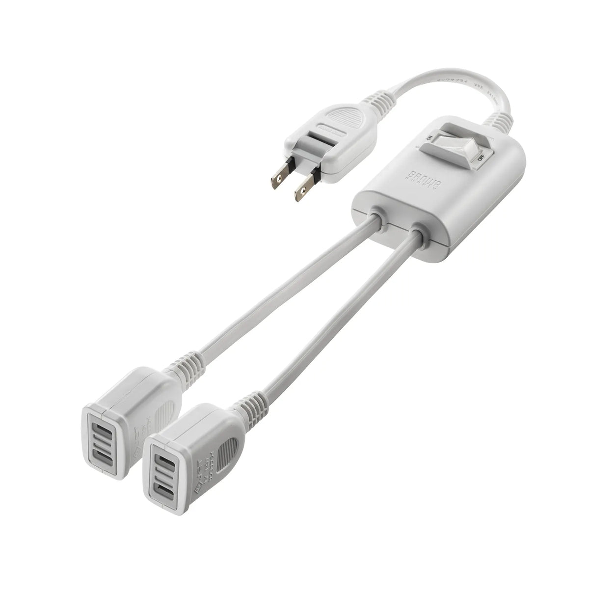 Power extension cord with centralized switch TAP-EX2SWW