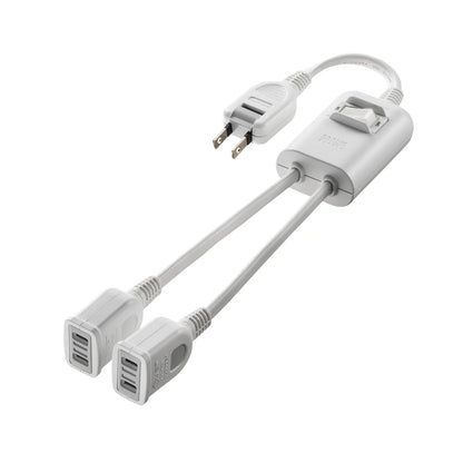 Power extension cord with centralized switch TAP-EX2SWW
