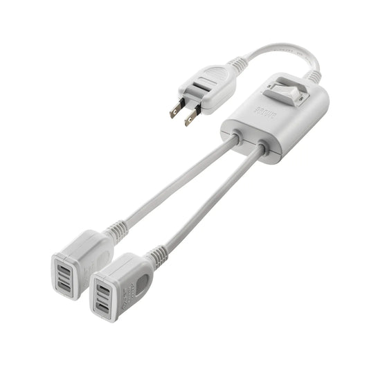 Power extension cord with centralized switch TAP-EX2SWW