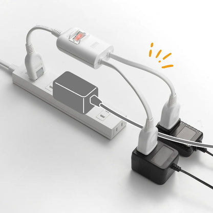 Power extension cord with centralized switch TAP-EX2SWW