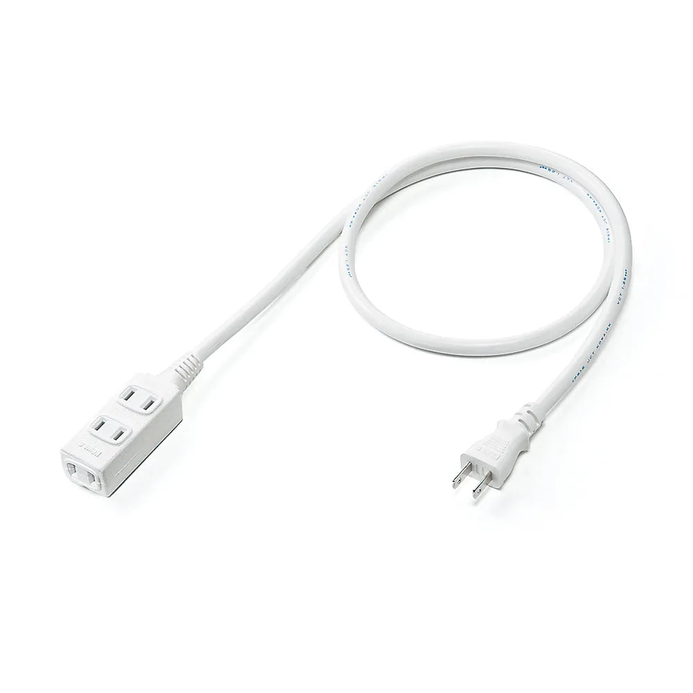 Slim power extension cord TAP-EX34-1WN