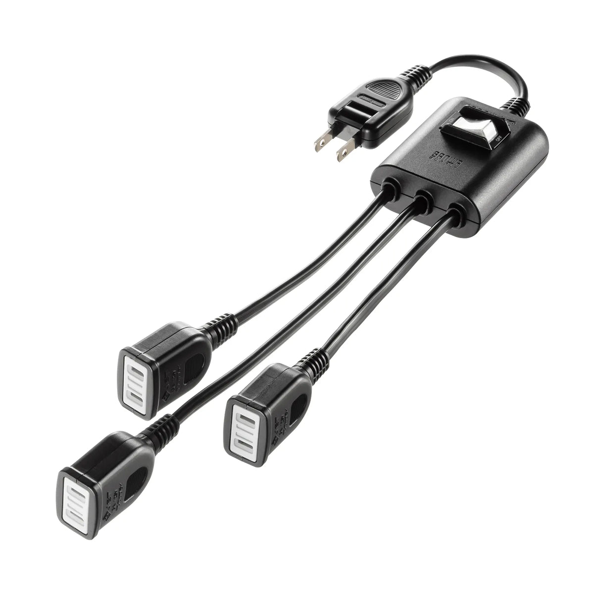 Power extension cord with centralized switch TAP-EX3SWBK