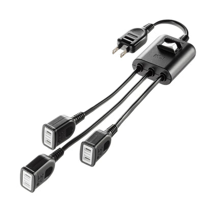 Power extension cord with centralized switch TAP-EX3SWBK