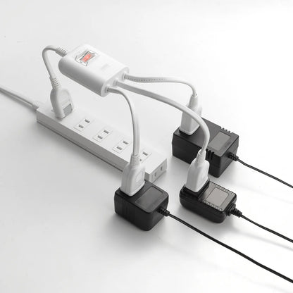 Power extension cord with centralized switch TAP-EX3SWW