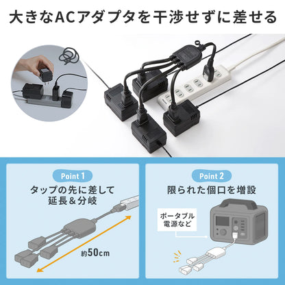 AC adapter dedicated power extension cord TAP-EX4BKN