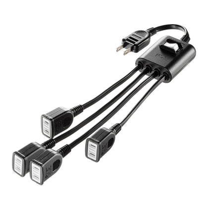 Power extension cord with centralized switch TAP-EX4SWBK