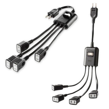 Power extension cord with centralized switch TAP-EX4SWBK