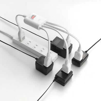Power extension cord with centralized switch TAP-EX4SWW