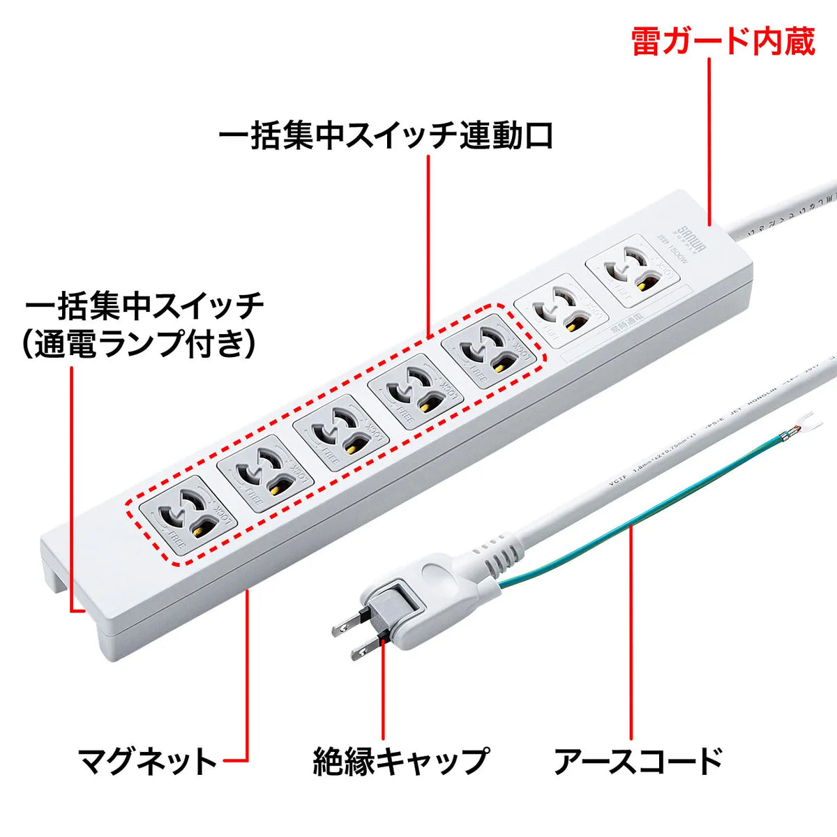 電源タップ TAP-F37-2KSRP